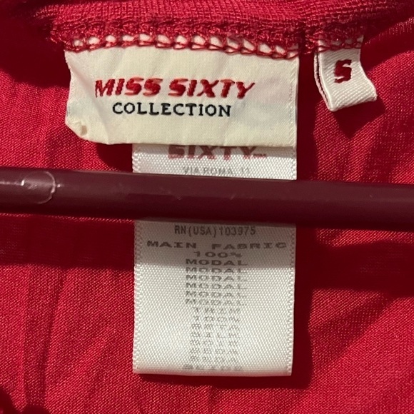 ❤️Miss Sixty:  Red Tee - Picture 2 of 3